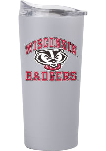 Logo Brands Wisconsin Badgers 20oz Athletic Stainless Steel Tumbler - Grey