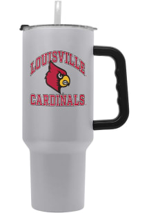 Logo Brands Louisville Cardinals 40oz Athletic Stainless Steel Tumbler - Grey
