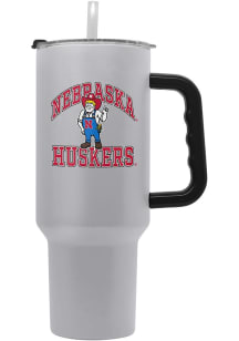 Logo Brands Nebraska Cornhuskers 40oz Athletic Stainless Steel Tumbler - Grey