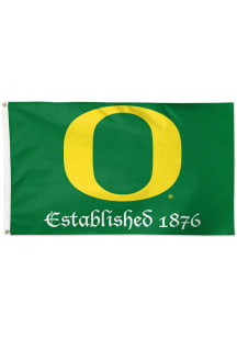 Oregon Ducks Established 1876 Deluxe Silk Screen Grommet Flag - Green