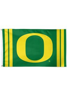 Oregon Ducks Vertical Striped Deluxe Silk Screen Grommet Flag - Green