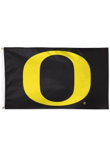 Oregon Ducks Deluxe Silk Screen Grommet Flag - Black