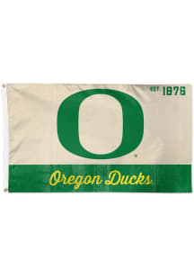 Oregon Ducks Vintage Deluxe Silk Screen Grommet Flag - Green