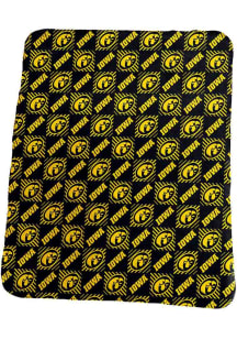 Iowa Hawkeyes Repeating Pattern Fleece Blanket - Black