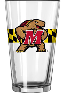 Maryland Terrapins 16oz Flag Pint Glass - White