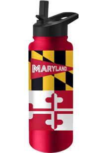 Maryland Terrapins 34oz Flag Stainless Steel Bottle - White