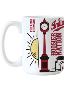 Indiana Hoosiers 15oz Native Ceramic Mug - White