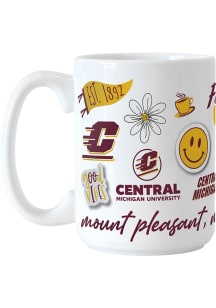 Central Michigan Chippewas 15oz Native Ceramic Mug - Maroon