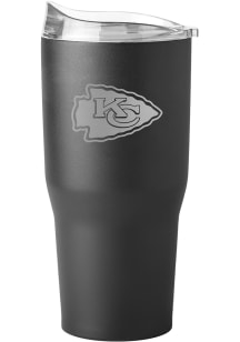 Logo Brands Kansas City Chiefs Powder Coated 30 oz Ultra Stainless Steel Tumbler - Black