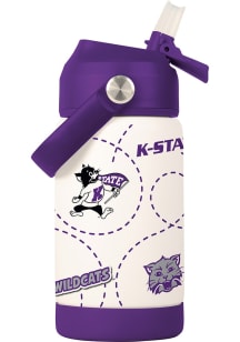 K-State Wildcats 12oz Mascot Kids Stainless Steel Bottle - Purple