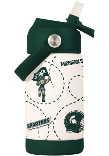 Michigan State Spartans 12oz Mascot Kids Stainless Steel Bottle - Green