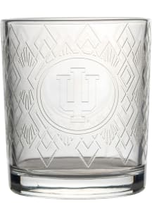 Indiana Hoosiers 12oz Diamond Embossed Rock Glass - White