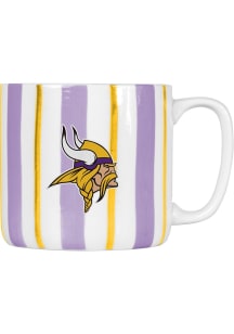 Minnesota Vikings 16oz Brushstroke Stripe Ceramic Mug - White