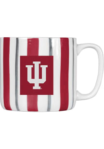 Indiana Hoosiers 16oz Brushstroke Stripe Ceramic Mug - White