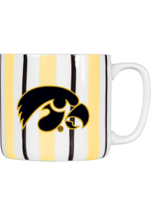 Iowa Hawkeyes 16oz Brushstroke Stripe Ceramic Mug - White