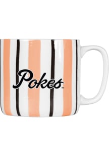 Oklahoma State Cowboys 16oz Brushstroke Stripe Ceramic Mug - White