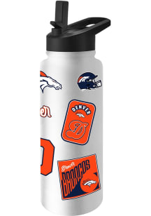 Denver Broncos 34oz Dream Weave Stainless Steel Bottle - White