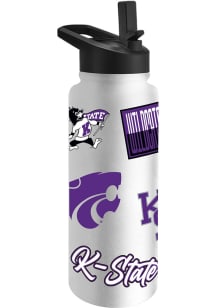 K-State Wildcats 34oz Dream Weave Stainless Steel Bottle - White