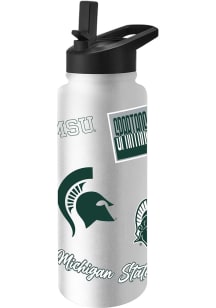 Michigan State Spartans 34oz Dream Weave Stainless Steel Bottle - White