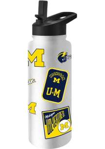 Michigan Wolverines 34oz Dream Weave Stainless Steel Bottle - White
