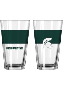 Michigan State Spartans Colorblock Pint Glass - Green