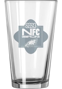Philadelphia Eagles 2024 Conference Champions 16oz Etched Pint Glass - White