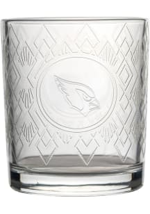 Arizona Cardinals 12oz Embossed Diamond Rock Glass - White