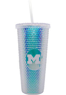 Michigan Wolverines 24oz Iridescent Straw Tumbler