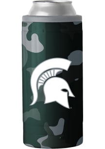 Logo Brands Michigan State Spartans Camo Swagger 12oz Slim Can Stainless Steel Coolie