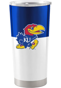 Logo Brands Kansas Jayhawks 20oz Colorblock Stainless Steel Tumbler - Red