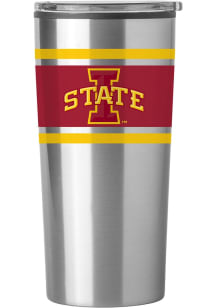 Logo Brands Iowa State Cyclones Stripe Stainless Steel Tumbler - Cardinal