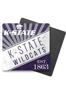 K-State Wildcats Burst Ceramic Coaster - Red