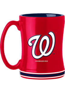 Washington Nationals 14oz Relief Ceramic Mug - Red