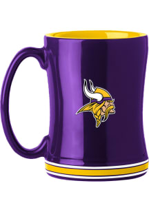 Minnesota Vikings 14oz Relief Ceramic Mug - Purple