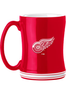Detroit Red Wings 14oz Relief Ceramic Mug - Red