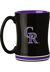 Colorado Rockies 14oz Relief Ceramic Mug - Black