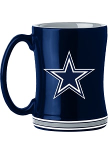 Dallas Cowboys 14oz Relief Ceramic Mug - Navy Blue