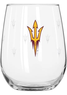Arizona State Sun Devils Vibrant 16oz Stemless Wine Glass - Maroon