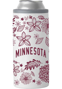Logo Brands Minnesota Golden Gophers Botanical Slim Can Stainless Steel Coolie