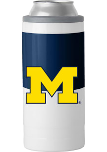 Logo Brands Michigan Wolverines Colorblock Slim Can Stainless Steel Coolie