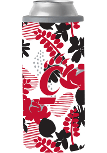 Logo Brands Cincinnati Bearcats Floral Slim Can Stainless Steel Coolie