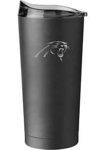 Logo Brands Carolina Panthers 20 oz Etch Powder Coat Stainless Steel Tumbler - Black