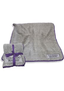 Colorado Rockies Frosty Sherpa Fleece Blanket - Purple