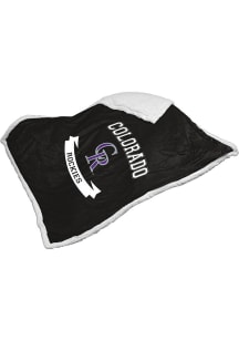 Colorado Rockies Printed Sherpa Fleece Blanket - Black
