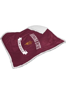 Arizona State Sun Devils Printed Sherpa Fleece Blanket - Maroon