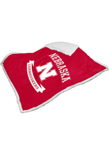Nebraska Cornhuskers Printed Sherpa Fleece Blanket - Red