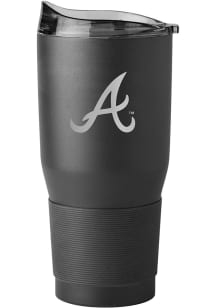 Logo Brands Atlanta Braves 30oz Etch Powdercoat Stainless Steel Tumbler - Red