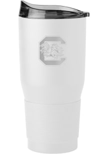 Logo Brands South Carolina Gamecocks 30oz Powder Coat Stainless Steel Tumbler - White