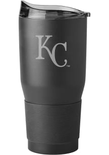 Logo Brands Kansas City Royals 30oz Etch Powdercoat Stainless Steel Tumbler - Black