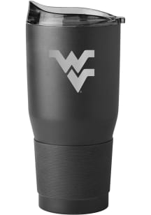 Logo Brands West Virginia Mountaineers 30oz Etch Powdercoat Stainless Steel Tumbler - Black
